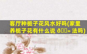 客厅种栀子花风水好吗(家里养栀子花有什么说 🌻 法吗)